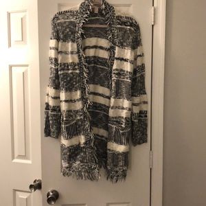 Black/white cardigan